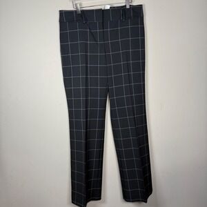 Ann Taylor LOFT NWT Black Windowpane Marissa Trousers Size 10 Career Office